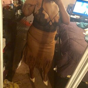 Fringe suede skirt ♥️